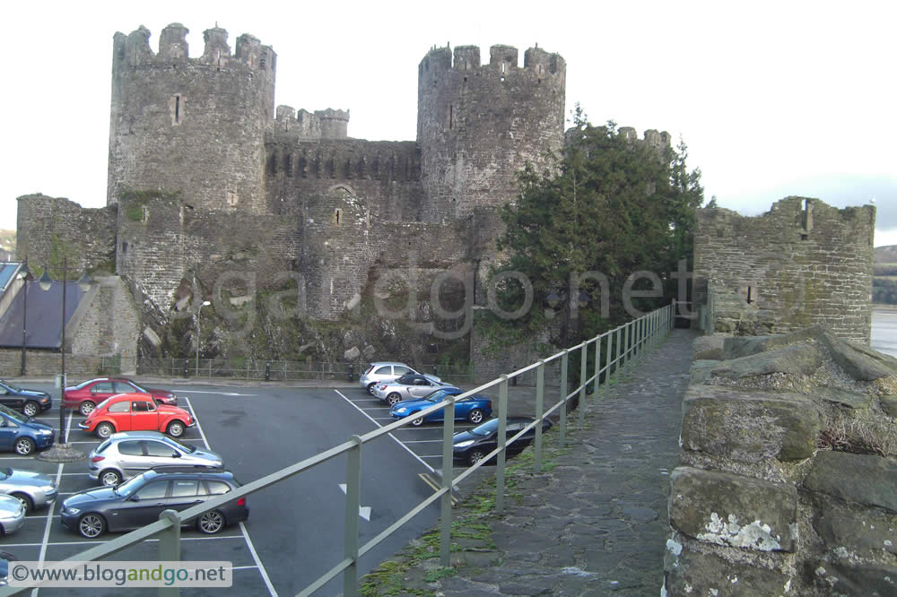 Town walls looking to the castle